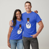Snowman met hoge hoed t-shirt (Unisex)