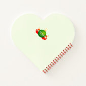 Snowman met Holly Berries en JOUW NAAM over Groen Notitieboek (Achterkant)