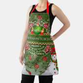 Snowman met Holly Berries en JOUW NAAM over Groen Schort (Insitu)