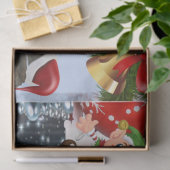 Snowman met kerstcadeaupapier tissuepapier (Geschenk)