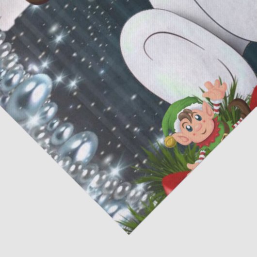 Snowman met kerstcadeaupapier tissuepapier (Detail)