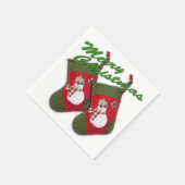 Snowman met kerstcadeautjes over wit servet (Hoek)