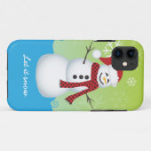 Snowman met kersthoed Case-Mate iPhone case (Achterkant (horizontaal))