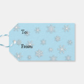 Snowman met kerstlampjes cadeaulabel (Achterkant Horizontaal)