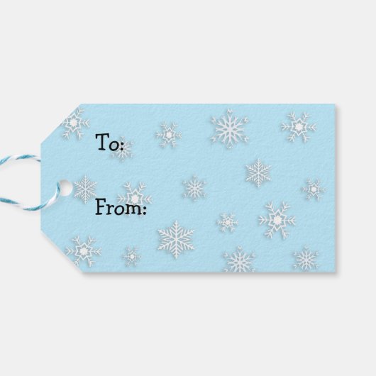 Snowman met kerstlampjes cadeaulabel (Achterkant Horizontaal)