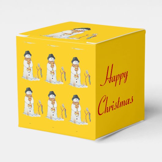 Snowman met kerstmis bedankdoosjes (Voorkant Zijde)