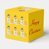 Snowman met kerstmis bedankdoosjes (Achterkant)