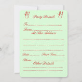 Snowman met kerstmis in de sneeuw kaart (Achterkant)