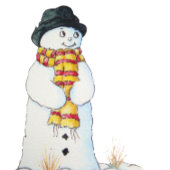 Snowman met kerstmis in de sneeuw stropdas