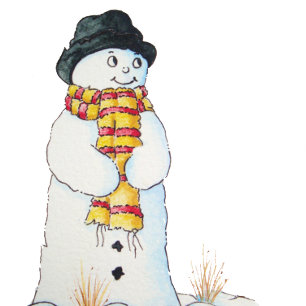 Snowman met kerstmis in de sneeuw stropdas