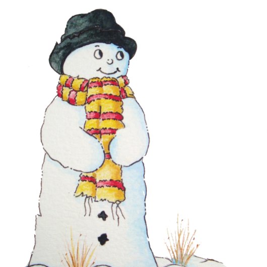 Snowman met kerstmis in de sneeuw stropdas