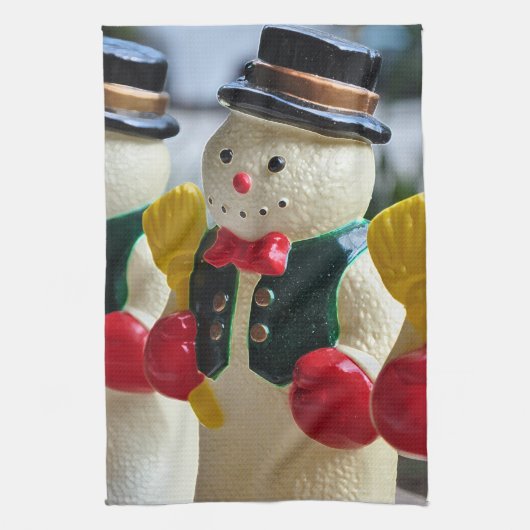 Snowman met Kerstmis Theedoek (Verticaal)