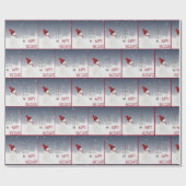 Snowman met kerstster cadeaupapier (Vlak)