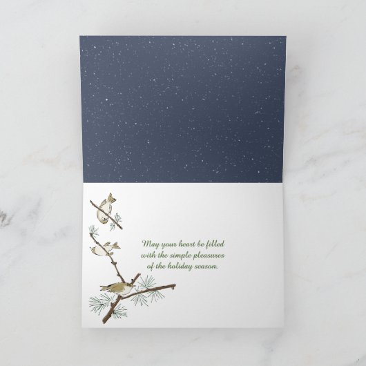 Snowman met kerstster feestdagen kaart (Binnen)