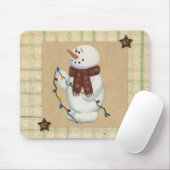 Snowman met lichtmousepad muismat (Met muis)