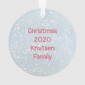 Snowman met masker 2020 kerst acrylversiering ornament (achterkant)