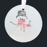 Snowman met masker 2020 kerst acrylversiering ornament<br><div class="desc">Dit is een handbeschilderd waterverf ontwerp om je kerstgerei te brengen!</div>