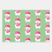 Snowman met Matching Back Inpakpapier Vel (Voorkant 3)