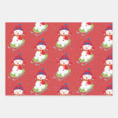 Snowman met Matching Back Inpakpapier Vel (Voorkant 2)