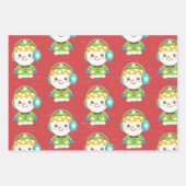 Snowman met Matching Back Inpakpapier Vel (Voorkant)