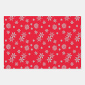 Snowman met multikleurensneeuwvlok inpakpapier vel (Voorkant 2)