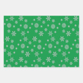 Snowman met multikleurensneeuwvlok inpakpapier vel (Voorkant 3)