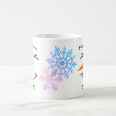 Snowman met neusogen, vrolijk kerstfeest koffiemok (Center)