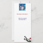 SNOWMAN MET OWL, Eve Party (nieuwjaarsfeest) Kaart (Achterkant)