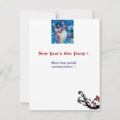 SNOWMAN MET OWL, Eve Party (nieuwjaarsfeest) Kaart (Achterkant)