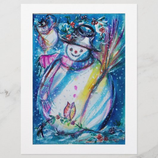 SNOWMAN MET OWL FLYER (Voorkant)