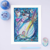 SNOWMAN MET OWL FLYER (Enkel)