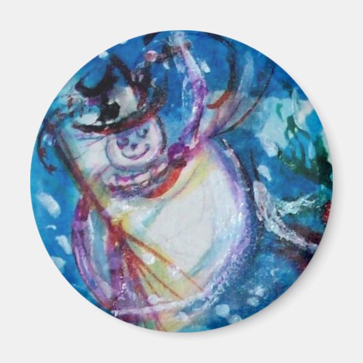 SNOWMAN MET OWL MAGNEET (Voorkant)