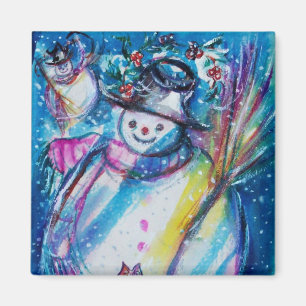 SNOWMAN MET OWL MAGNEET