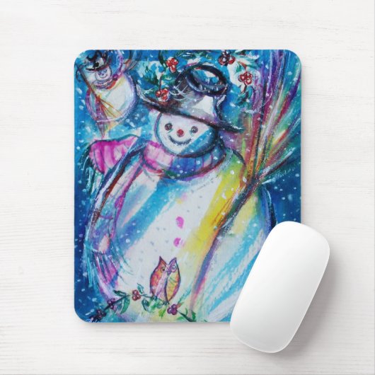 SNOWMAN MET OWL MUISMAT (Met muis)