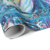 SNOWMAN MET OWL WINTER HOLIDAY GREETTES CADEAUPAPIER (Rol Hoek)