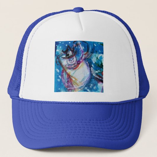 SNOWMAN MET OWL Winter Sason Trucker Pet (Voorkant)