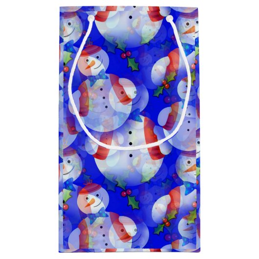 Snowman met Pet en karf Klein Cadeauzakje (Achterkant)