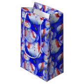 Snowman met Pet en karf Klein Cadeauzakje (Voorkant Gekanteld)