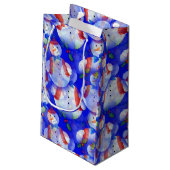 Snowman met Pet en karf Klein Cadeauzakje (Achterkant Gekanteld)