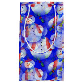 Snowman met Pet en karf Klein Cadeauzakje (Voorkant)