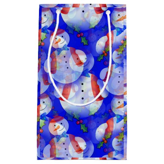 Snowman met Pet en karf Klein Cadeauzakje (Voorkant)