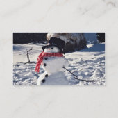 Snowman met Pet en karf Visitekaartje (Achterkant)