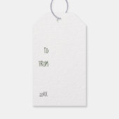 Snowman met Pet, persoonlijk Label met kerstcadeau Cadeaulabel (Achterkant)