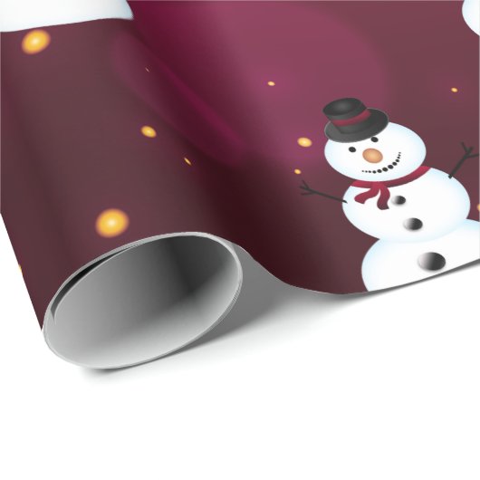 Snowman met Pet Red Cadeaupapier (Rol Hoek)