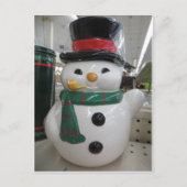 Snowman met pijp briefkaart (Voorkant)