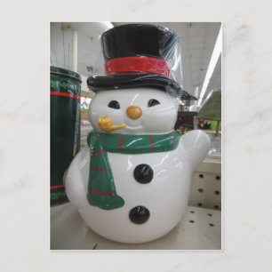 Snowman met pijp briefkaart