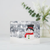 Snowman met prettige kerst feestdagenkaart (Staand voorkant)