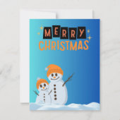 Snowman met prettige kerst feestdagenkaart (Voorkant)