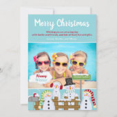 Snowman met prettige kerst van Kinderen naar Kinde Kaart (Voorkant)