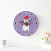 Snowman met Red Bonnet en Scarf Grote Klok (Huis)